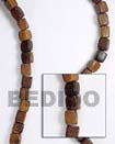 Natural Robles Dice 6x6mm In Beads BFJ091WB Shell Necklace Wood Beads