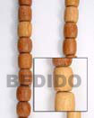 Natural Bayong Barrel 10x15mm In BFJ095WB Shell Necklace Wood Beads