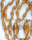 Natural Bayong Football 10x20mm In BFJ096WB Shell Necklace Wood Beads