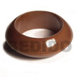 Chunky Nikki Saucer Natural wood bangle