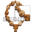 Natural Buri Seeds wood Beads Rosary BFJ5062BR Shell Necklace Seed Bracelets