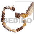 Natural 4-5mm Coco Pokalet. Nat. BFJ5073BR Shell Necklace Shell Bracelets