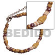 Natural Pink Luhuanus/yellow Nassa W/ Beads