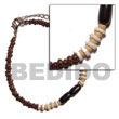 Natural Black Buri Seed white Clam   BFJ5077BR Shell Necklace Coco Bracelets