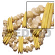 Natural Yellow Coco Stick W/ White Bonium Shell