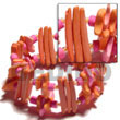 Natural Orange Coco Stick & Coco BFJ5088BR Shell Necklace Coco Bracelets