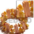 Natural Melon Coco Stick & Sq. Cut BFJ5090BR Shell Necklace Coco Bracelets