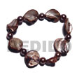 Natural Brown Kabibe Shell Nuggest BFJ5226BR Shell Necklace Shell Bracelets