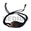 Natural Black Macrame Blacklip Shell BFJ5262BR Shell Necklace Macrame Bracelets