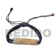 Natural Black Macrame mother of pearl Shell Id BFJ5264BR Shell Necklace Macrame Bracelets