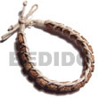 Natural Mahogany Cylinder Beads In BFJ5266BR Shell Necklace Macrame Bracelets
