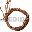 Natural Tube Wood Beads In Macrame BFJ5284BR Shell Necklace Macrame Bracelets