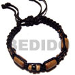 Natural Tube Wood Beads In Macrame BFJ5287BR Shell Necklace Macrame Bracelets