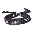 Surfer leather bracelet gender symbols