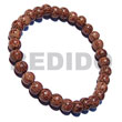 Natural Elastic Natural Wooden Beads BFJ5313BR Shell Necklace Wooden Bracelets