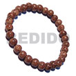 Natural Beach Bum Natural Bracelets Round Palmwood Wooden Beads Bracelet