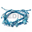 Natural Adjustable Hand Woven Natural BFJ5360BR Shell Necklace Macrame Bracelets