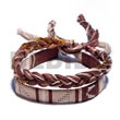 Natural Ajustable Natural Macrame Bracelets Pair Brown Tones