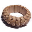 Natural Raw Natural Wooden Bangle BFJ648BL Shell Necklace Wooden Bangles