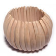 Natural Raw Natural Wooden Bangle BFJ667BL Shell Necklace Wooden Bangles