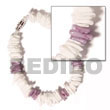 Natural White Rose   Dyed Lilac BFJ670BR Shell Necklace Shell Bracelets