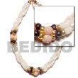 Natural Twisted Troca Rice Beads   BFJ678BR Shell Necklace Shell Bracelets