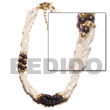 Natural Twisted Troca Rice Bead & 2-3mm Coco