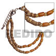 Natural 2 Rows 2-3mm Coco Heishe BFJ968BR Shell Necklace Coco Bracelets