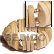 Natural Natural Wood Elastic Bangle BFJ010BL Shell Necklace Wooden Bracelets