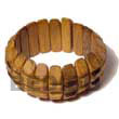 Natural Robles Wood   Groove Bangle BFJ016BL Shell Necklace Wooden Bangles