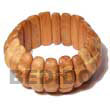 Natural Elastic Bayong Wood Bangle