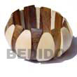 Natural White Wood And Robles Wood BFJ025BL Shell Necklace Wooden Bangles