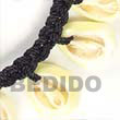 Natural Monita With Macrame - Size 7 BFJ094BR Shell Necklace Macrame Bracelets
