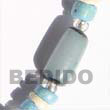 Natural Turquoise Blue Buri Tube Bracelet