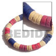 Natural 7-8 Mm Coco Heishe Multicolored Bracelet