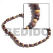Natural 2-3 Mm Coc Brown Black Alternate Bracelet