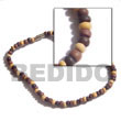 Natural 2-3 Coco Pokalet Natural, BFJ5025BR Shell Necklace Coco Bracelets