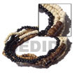Natural 2-3 Mm 5 Rows Coco Pokalet BFJ5041BR Shell Necklace Coco Bracelets