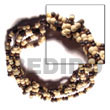 Natural 2-3mm Coco Pokalet 5 Rows BFJ5049BR Shell Necklace Coco Bracelets