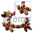 Natural Lambada Bracelets BFJ5052BR Shell Necklace Wooden Bracelets