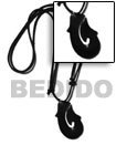 Natural 40mm Black Carabao Horn Maori Hook On