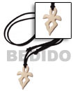 Natural 40mm Celtic Carabao White Bone Cross On