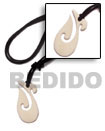 Natural Celtic Carabao White Bone Hook 45mm On