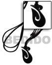 Natural Celtic Black Carabao Horn Hook 45mm On