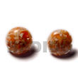 Natural Orange C. Button Earrings