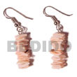 Natural Dangling Pink Rose BFJ068ER Shell Necklace Shell Earrings