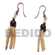 Natural Coco Indian Stick   Wood BFJ1007ER Shell Necklace Coco Earrings