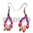 Natural Dangling 2-3mm Pink Coco BFJ1014ER Shell Necklace Shell Earrings