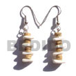 Natural Dangling 7-8mm Coco Tiger BFJ267ER Shell Necklace Coco Earrings