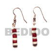 Natural Dangling Maroon 4-5 Coco BFJ294ER Shell Necklace Coco Earrings